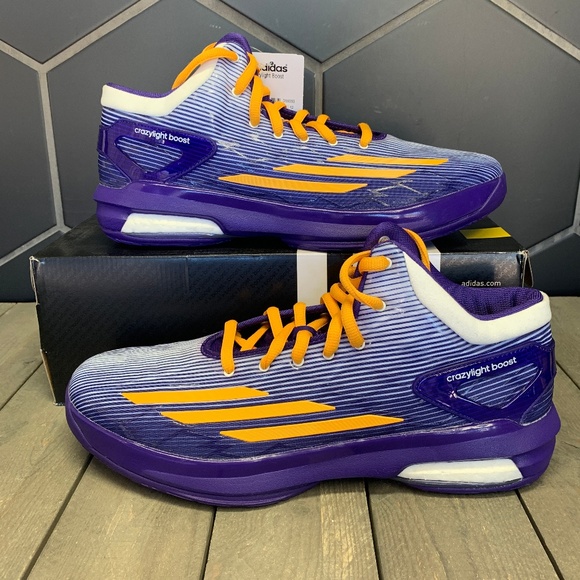 purple and gold adidas shoes